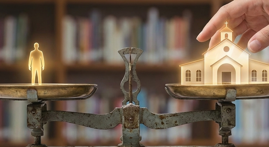 Gemini_Generated_Image_helsl5helsl5hels 3 - Taylor Advisors "Graded Absolutism," showing the process of weighing two important values. faith-based leadership ethics